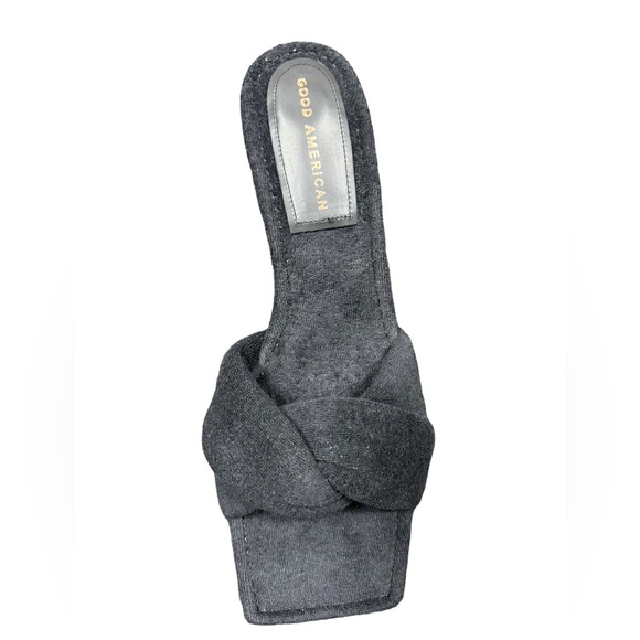 NEW Good American Terry Kickstand Mule Black Size 10 - Picture 4 of 10